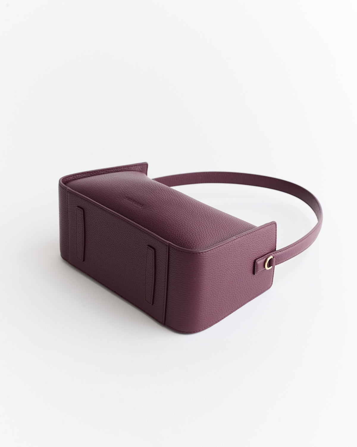 Clementine Shoulder Bag: Plum with Gold