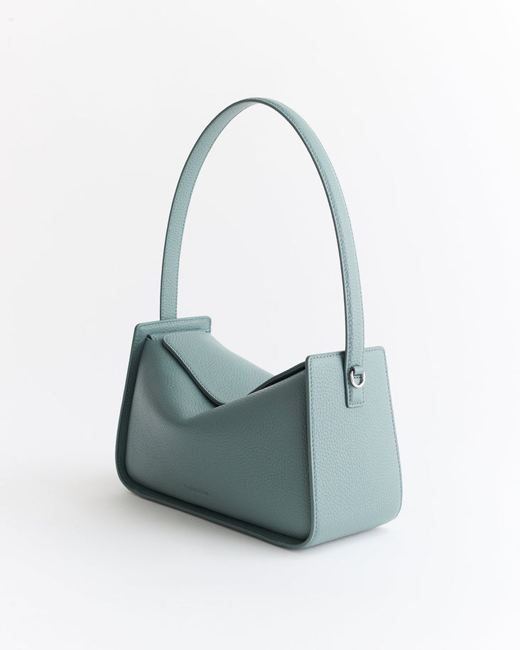 Clementine Shoulder Bag: Bluish Green