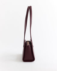 Rene Shoulder Bag: Plum with Gold