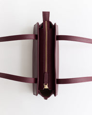 Rene Shoulder Bag: Plum with Gold