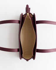 Rene Shoulder Bag: Plum with Gold