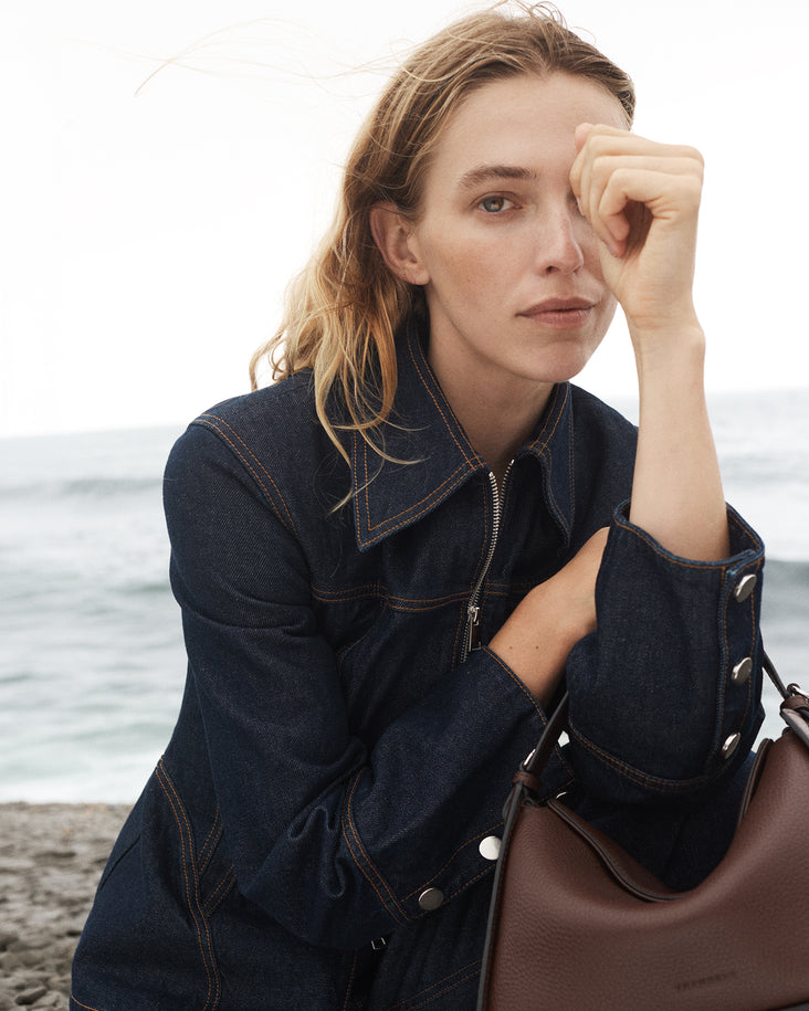 Clementine Bag: Coffee Pebbled Leather