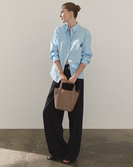 Alexie Tote: Taupe Pebbled Leather