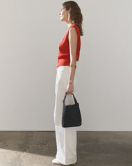 Alexie Tote: Black Pebbled Leather
