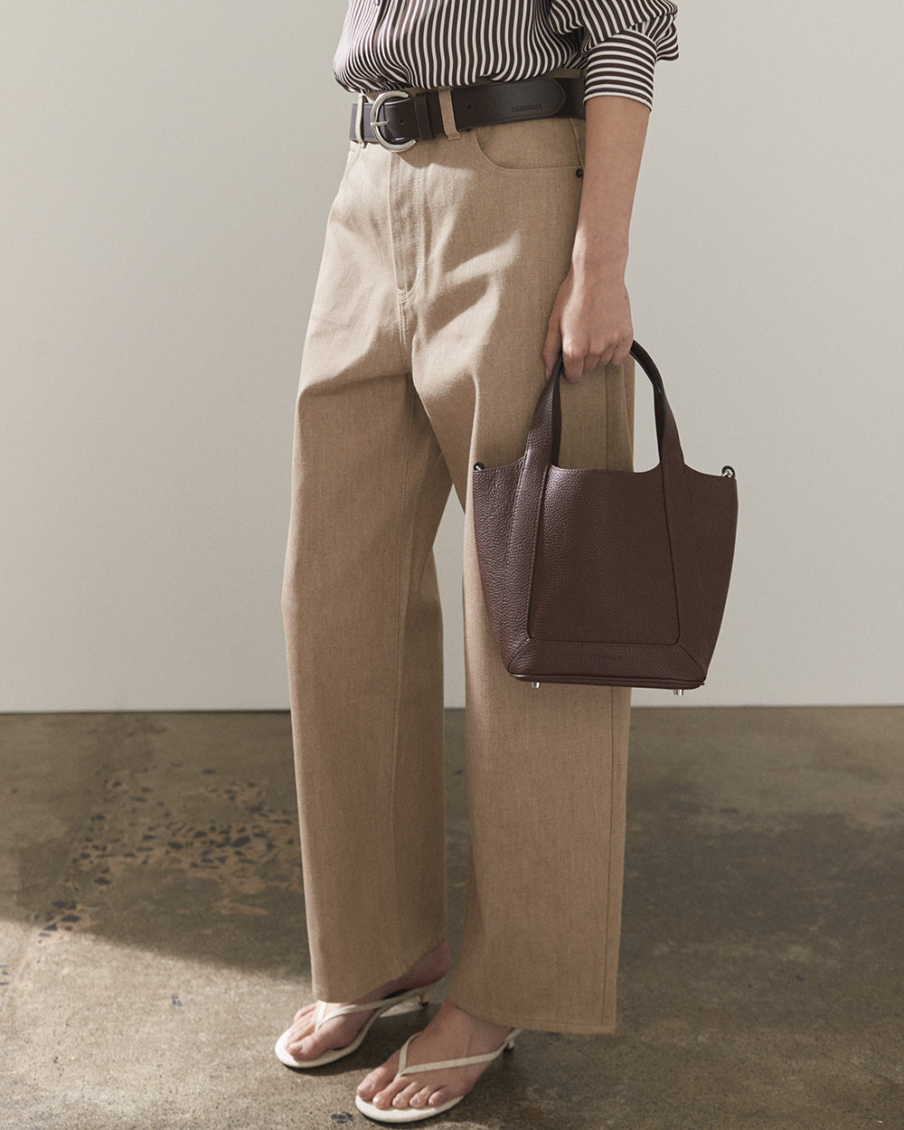 Alexie Tote: Coffee Pebbled Leather