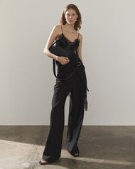 Clementine Bag: Black Pebbled Leather with Gold