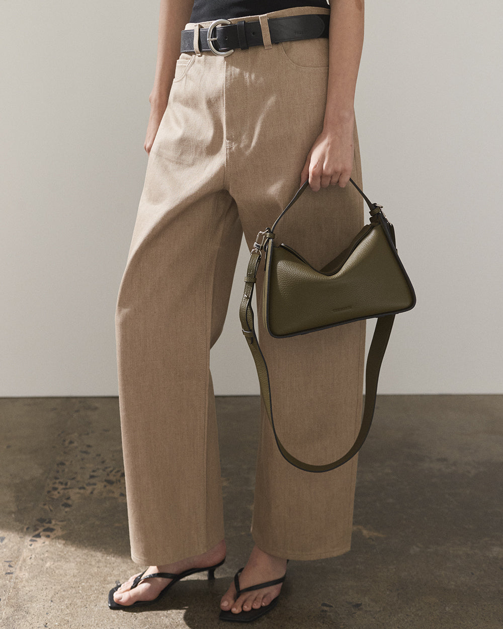 Clementine Bag: Olive Pebbled Leather