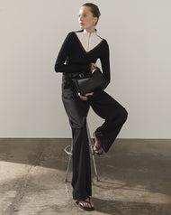 Clementine Bag: Black Pebbled Leather