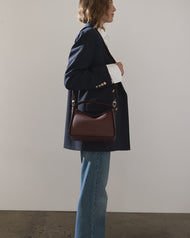 Clementine Bag: Burgundy Pebbled Leather