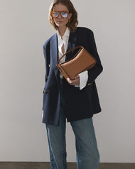 Clementine Bag: Tan Pebbled Leather