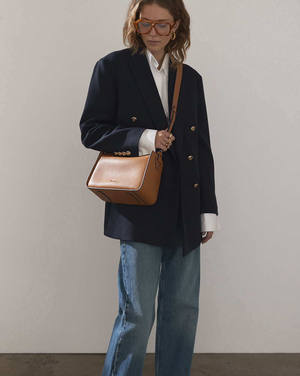 Clementine Bag: Tan Pebbled Leather