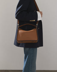 Clementine Bag: Tan Pebbled Leather