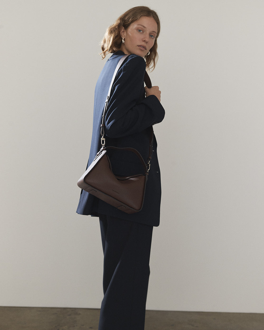 Clementine Bag: Coffee Pebbled Leather