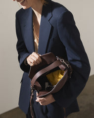 Clementine Bag: Coffee Pebbled Leather