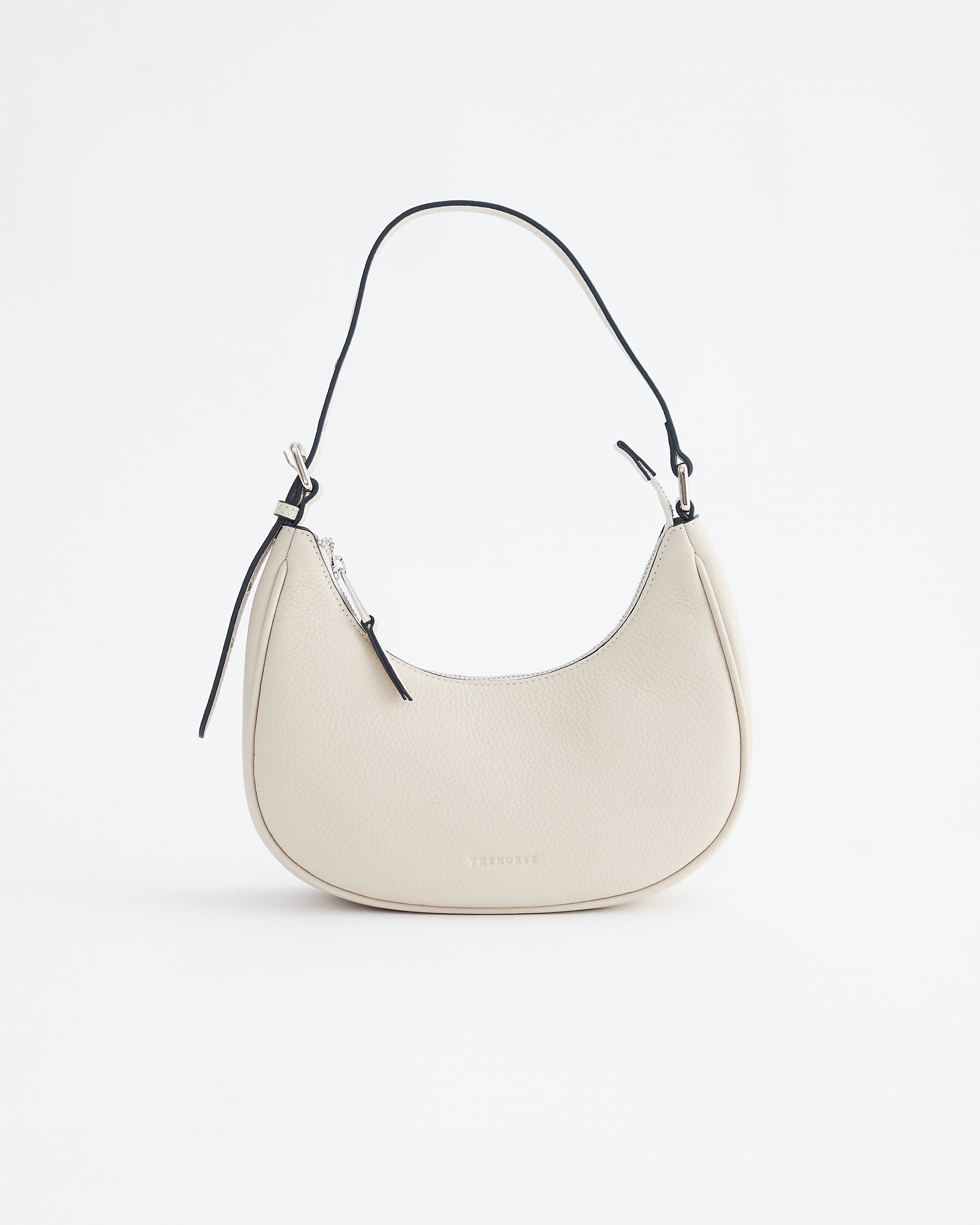 Friday Bag: Leather Crescent Bag in Oat by The Horse®