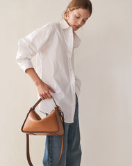 Clementine Bag: Tan Pebbled Leather