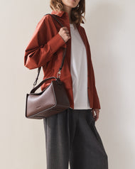 Clementine Bag: Coffee Pebbled Leather