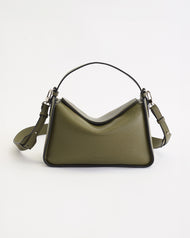 Clementine Bag: Olive Pebbled Leather