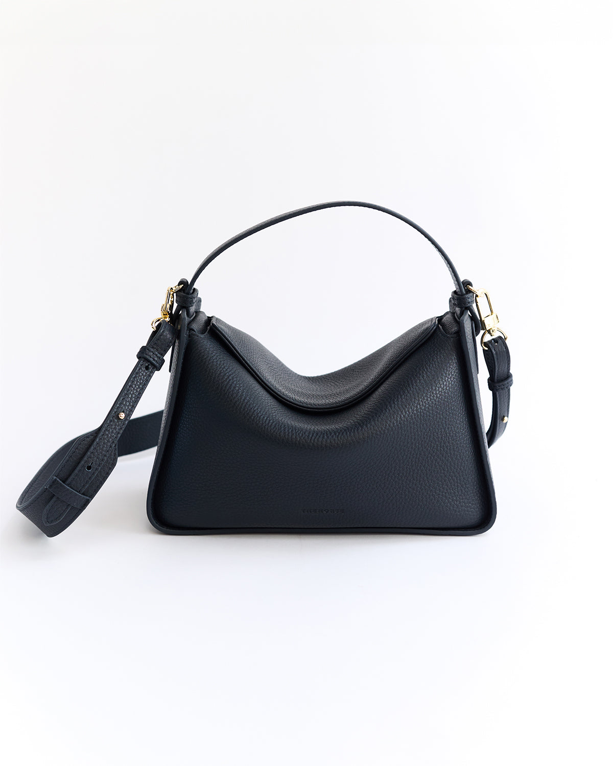 Clementine Bag Dark Pebbled Leather Gold