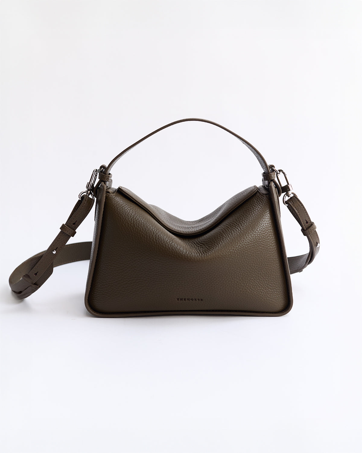 Clementine Bag Khaki Green Pebbled Leather