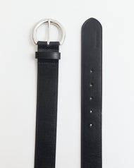 Classic Leather Belt: Black