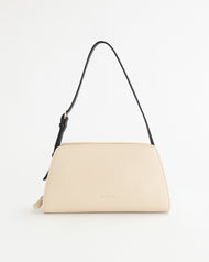 Clara Bag: Oat / Black with Gold