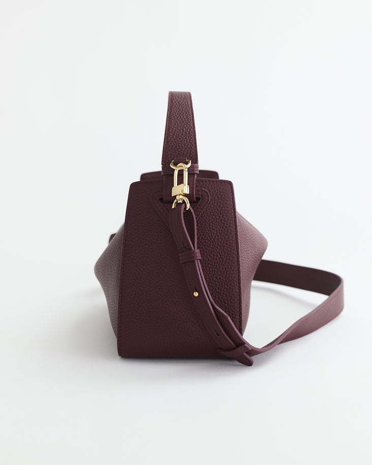 Clementine Bag: Plum with Gold