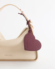Leather Heart Tag: Cedar Red
