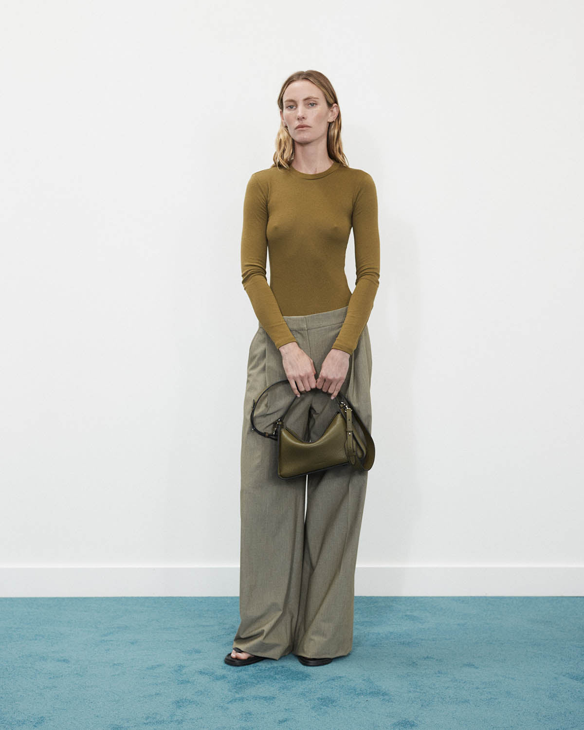Clementine Bag: Olive Pebbled Leather