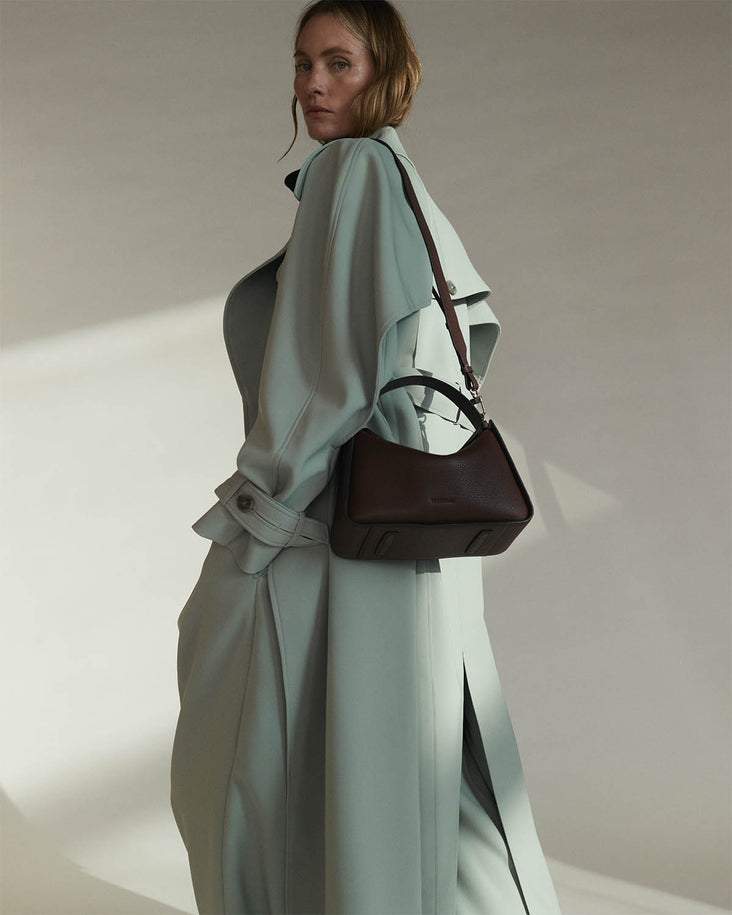 Clementine Bag: Coffee Pebbled Leather