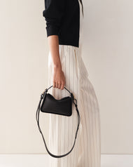 Mini Clementine Bag: Black with Gold