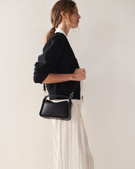 Mini Clementine Bag: Black with Gold