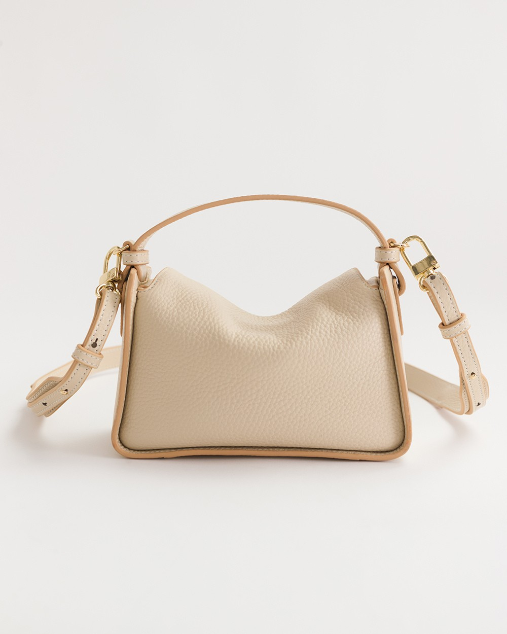 Mini Clementine Bag: Oat with Gold