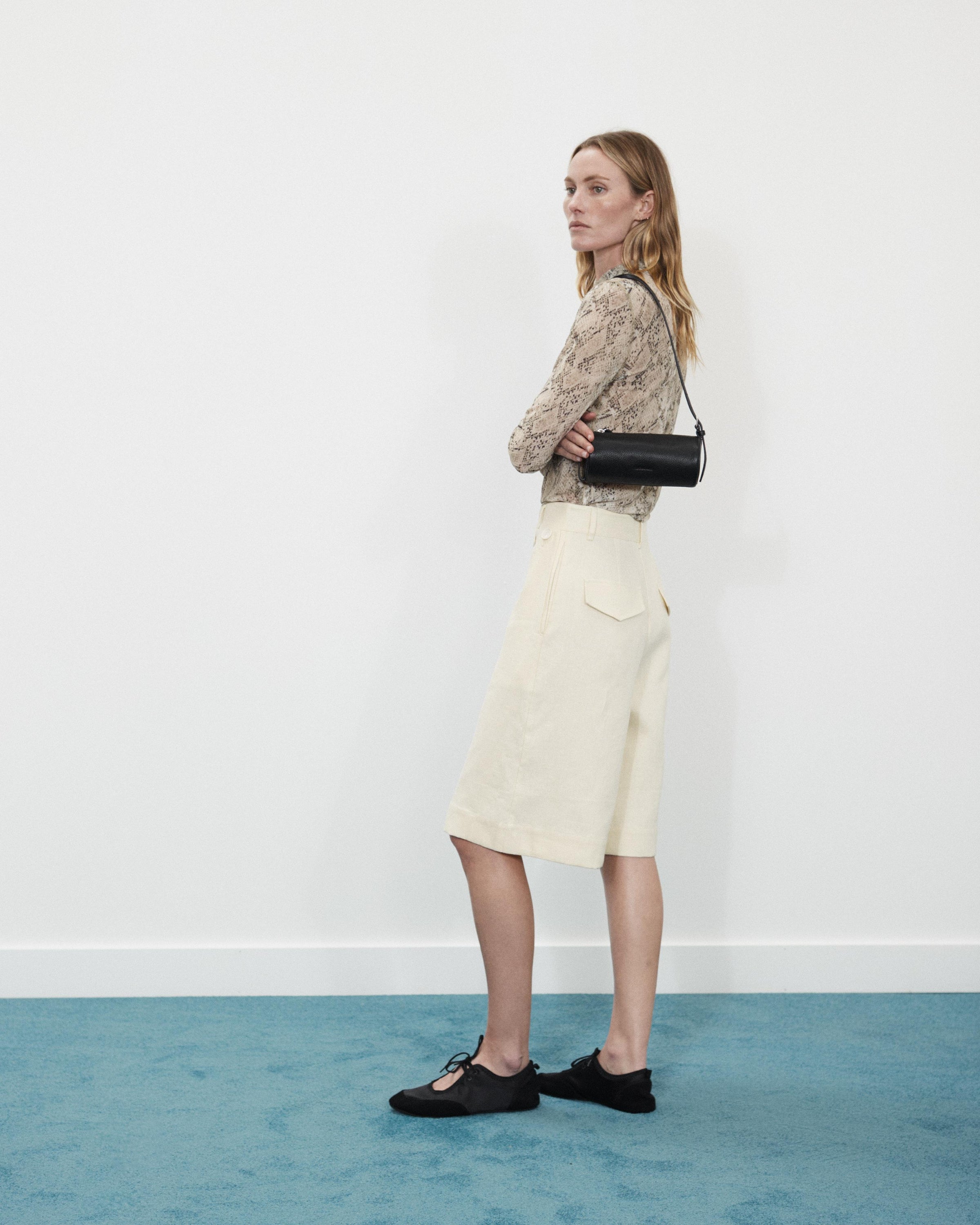 Romy Bag: Black Pebbled Leather