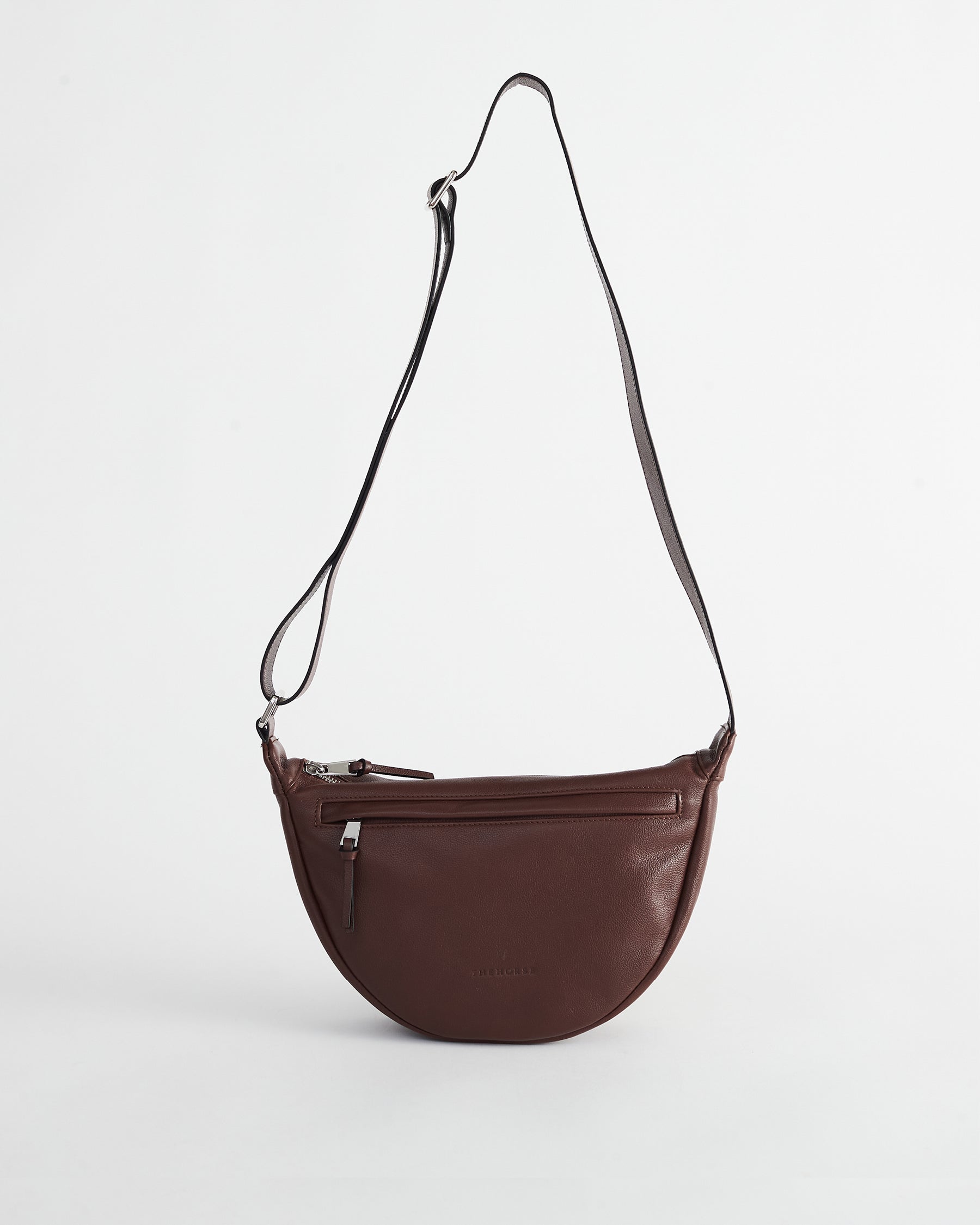 The Sporty Leather Crossbody Bag in Coffee by The Horse®