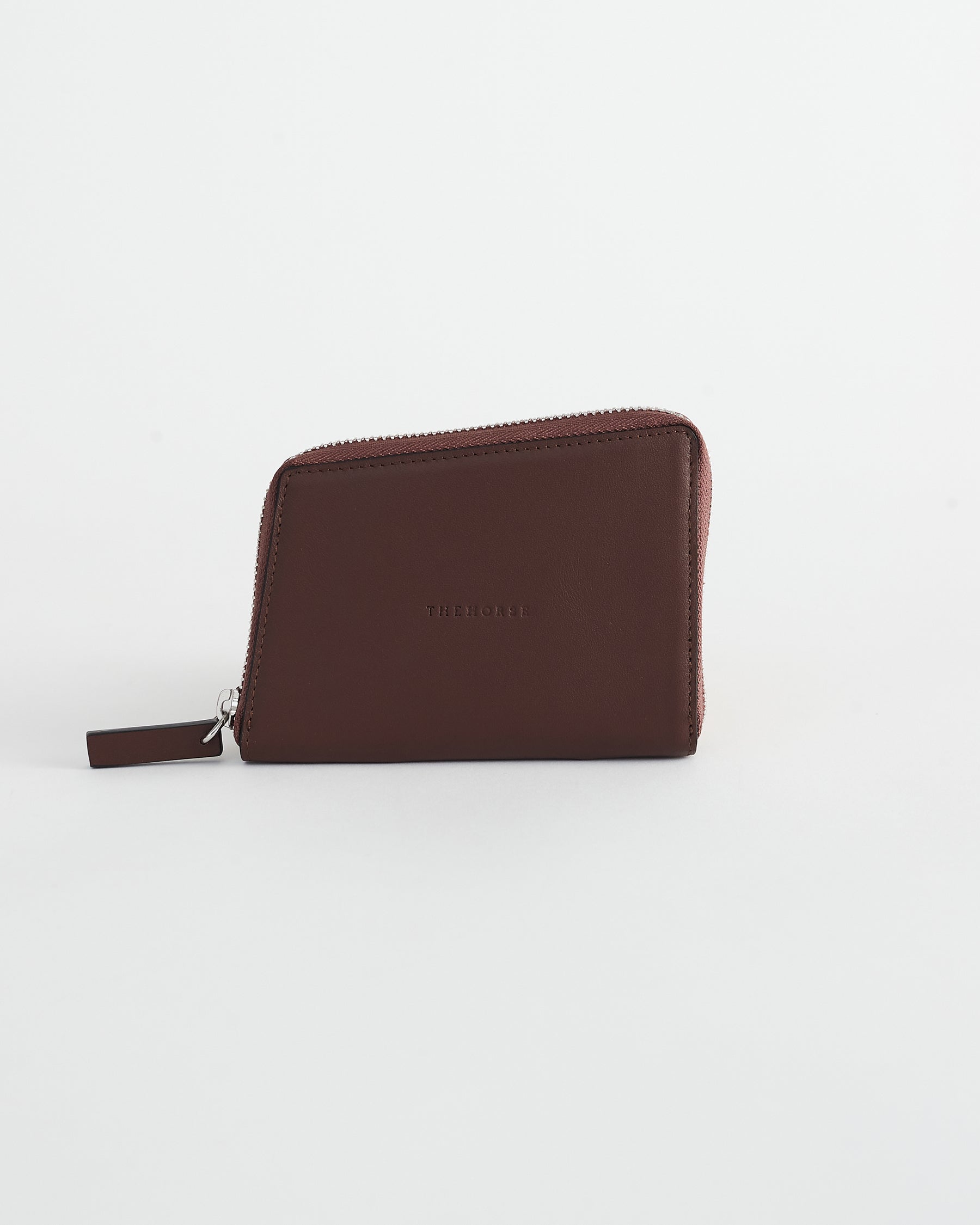 The Bo Women's Compact Leather Zip Wallet in Coffee by The Horse®