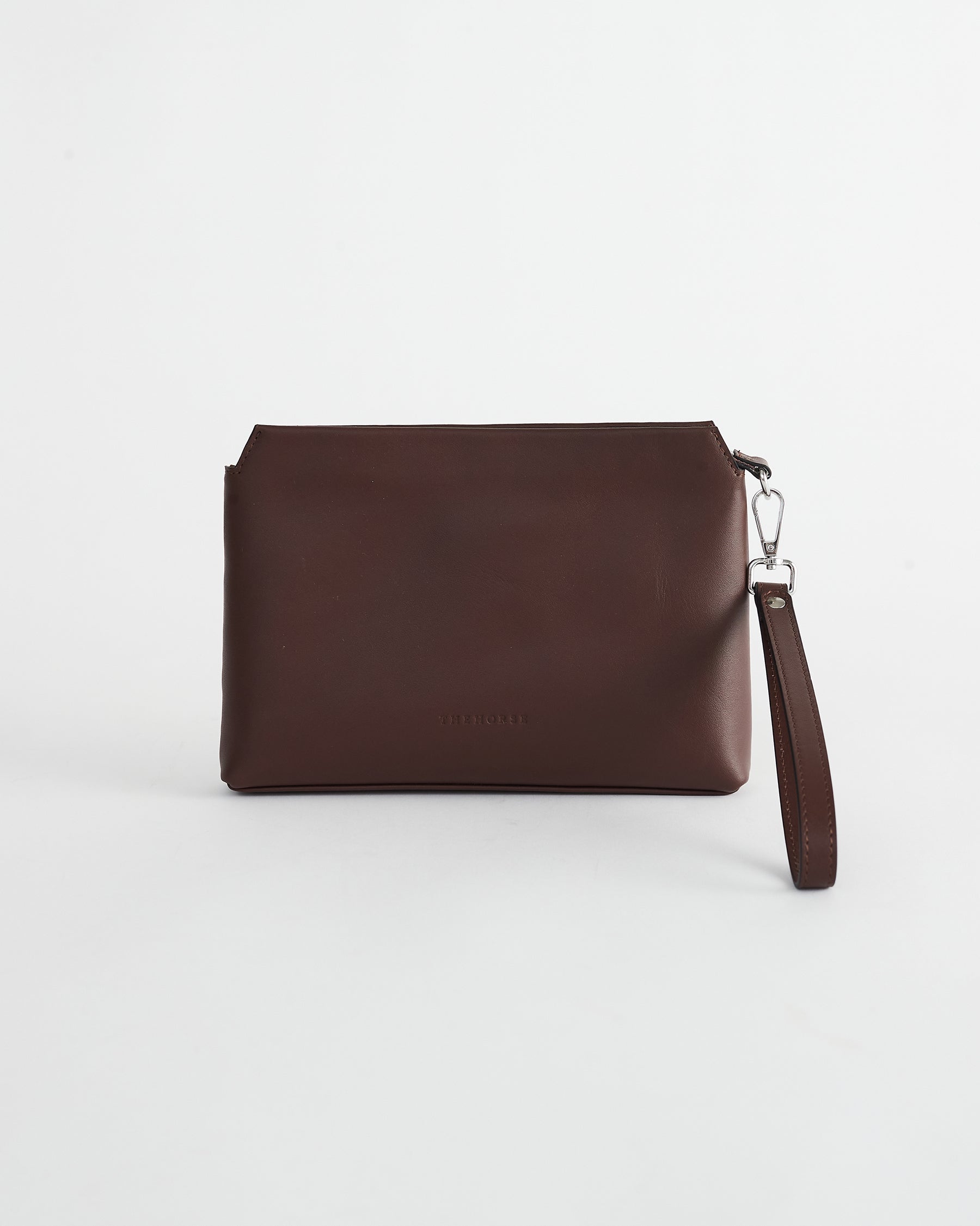 The Lola Smooth Leather Clutch in Coffee by The Horse®