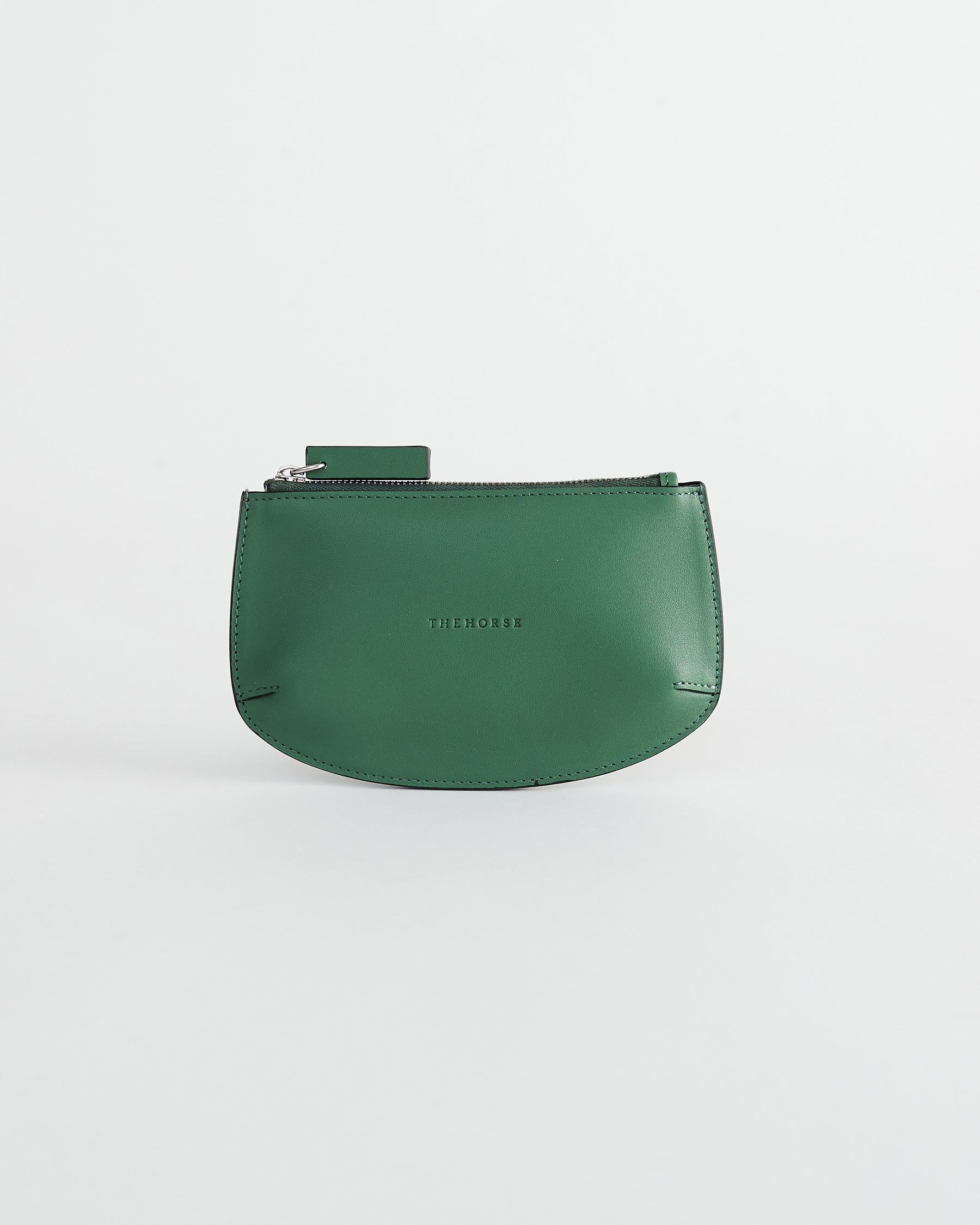 The Drew Women's Leather Zip Cardholder in Forest Green by The Horse®