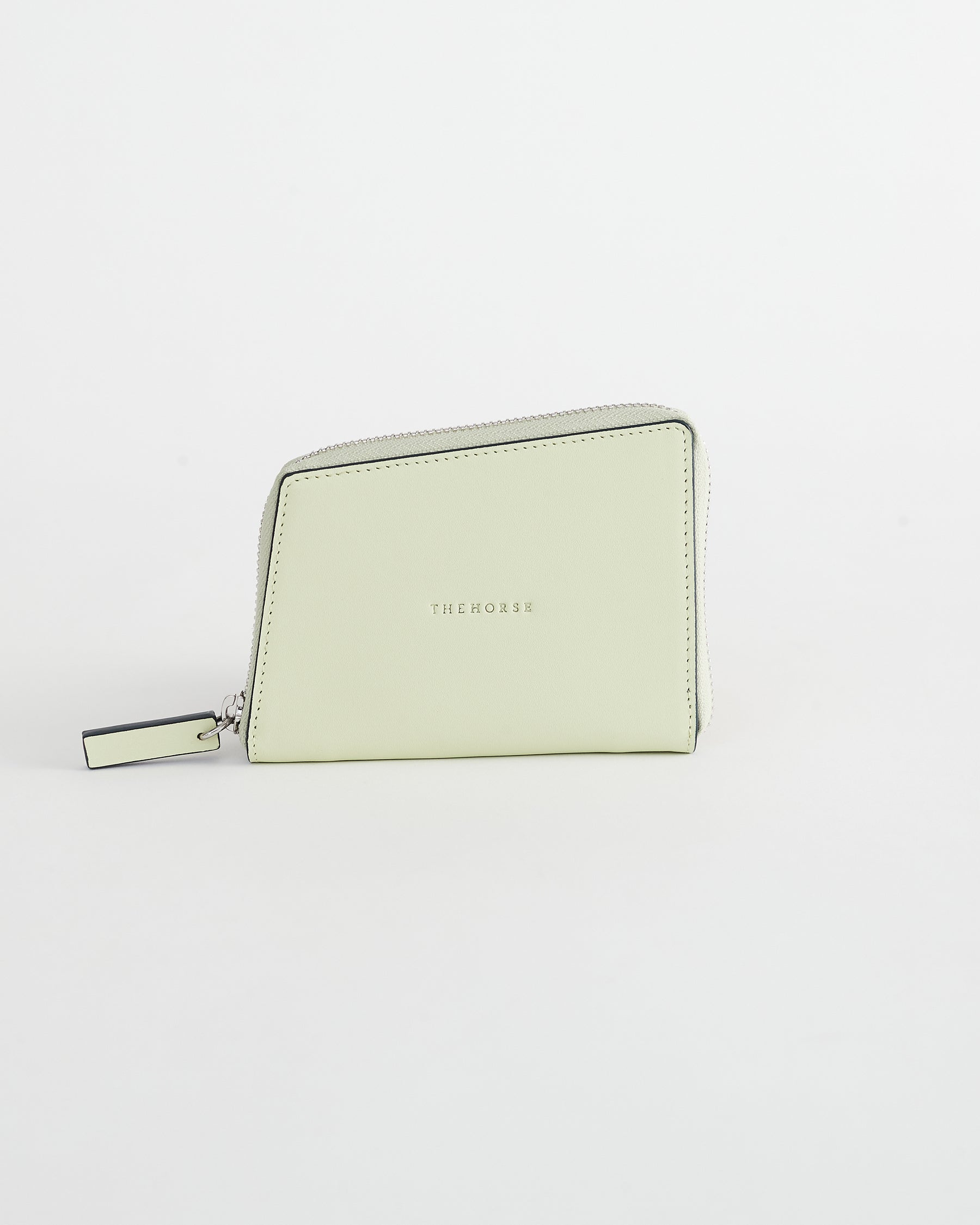 The Bo Women's Compact Leather Zip Wallet in Pistachio by The Horse®