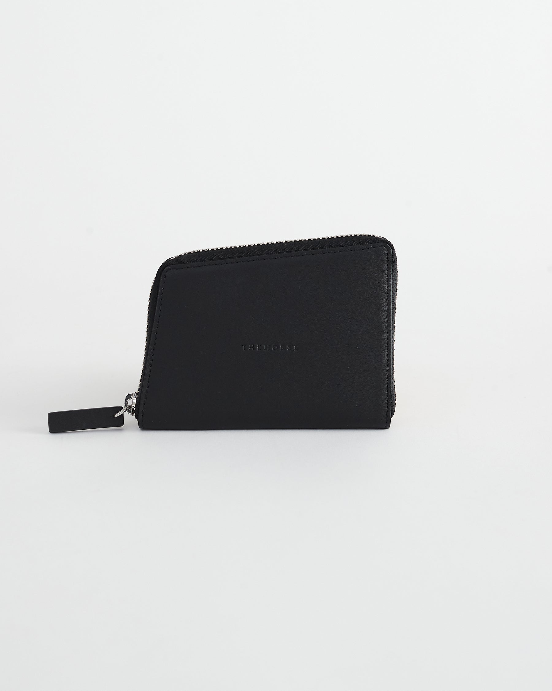The Bo Women's Compact Leather Zip Wallet in Black by The Horse®