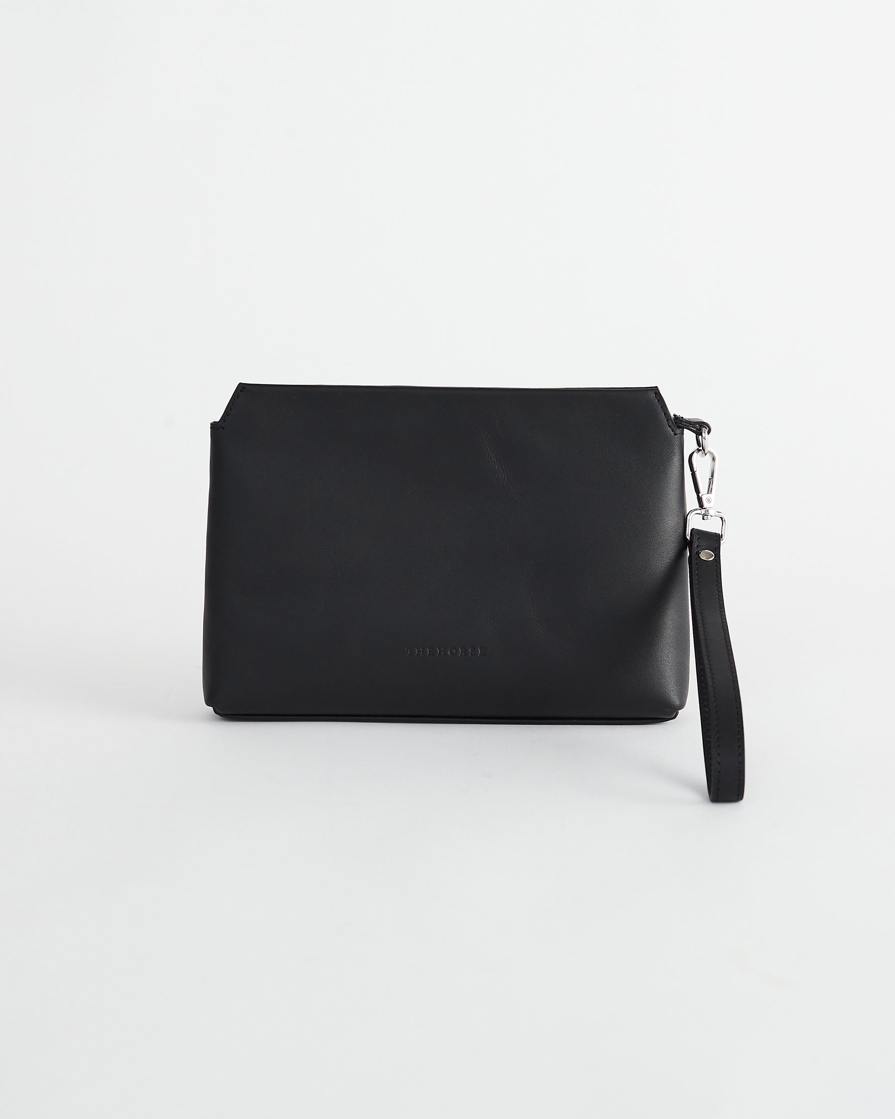 The Lola Smooth Leather Clutch in Black by The Horse®