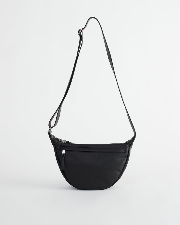 The Leather Sporty Crossbody Bag in Black The Horse