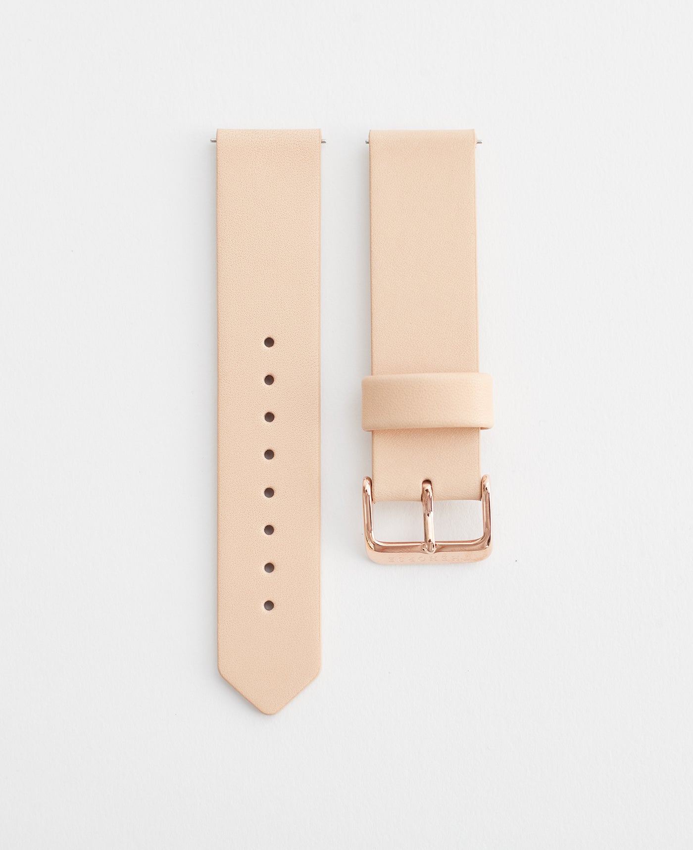 The 20mm Original Watch in Vegetable Tan Leather + Rose Gold Strap by The Horse®