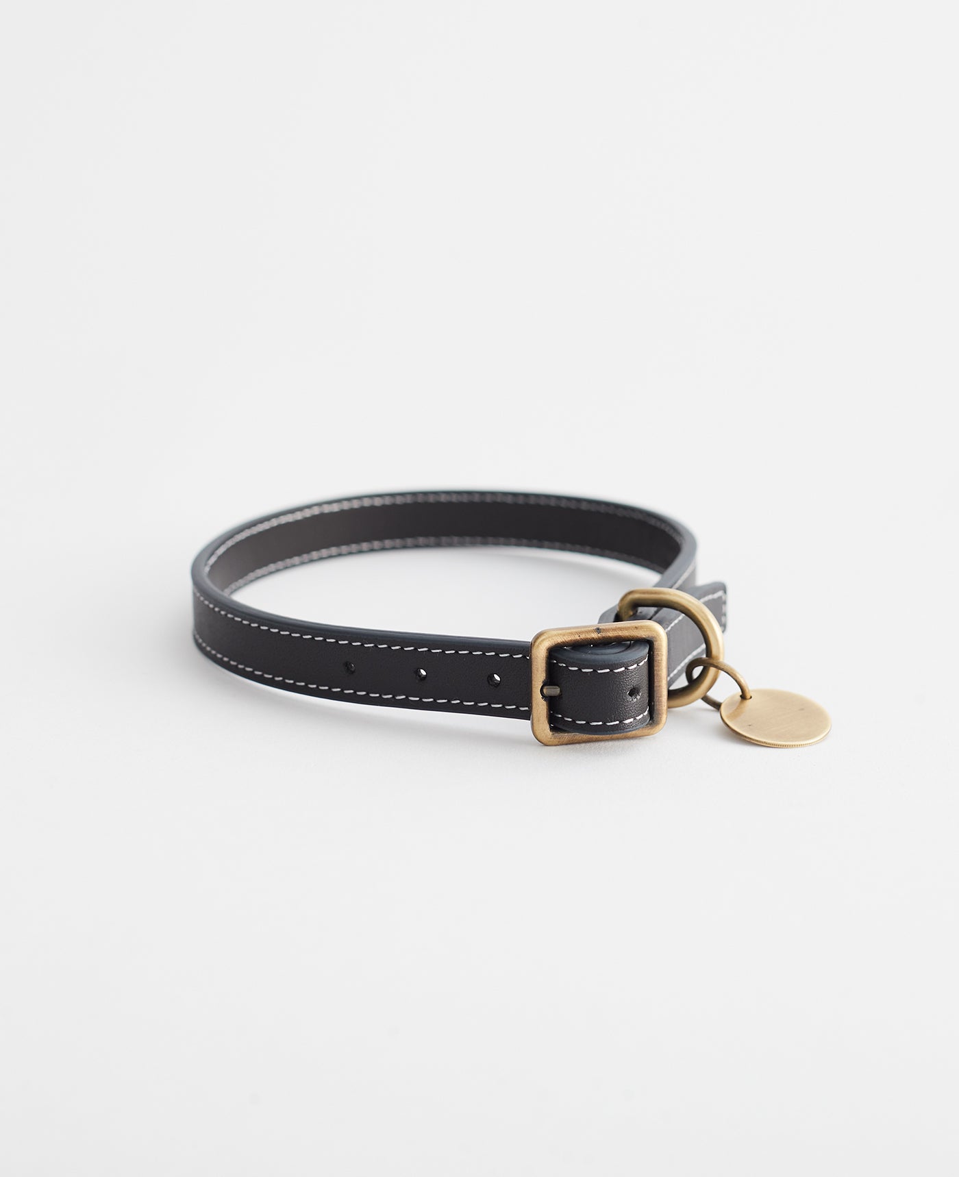 Leather Dog Collar in Black - Size Large by The Horse®