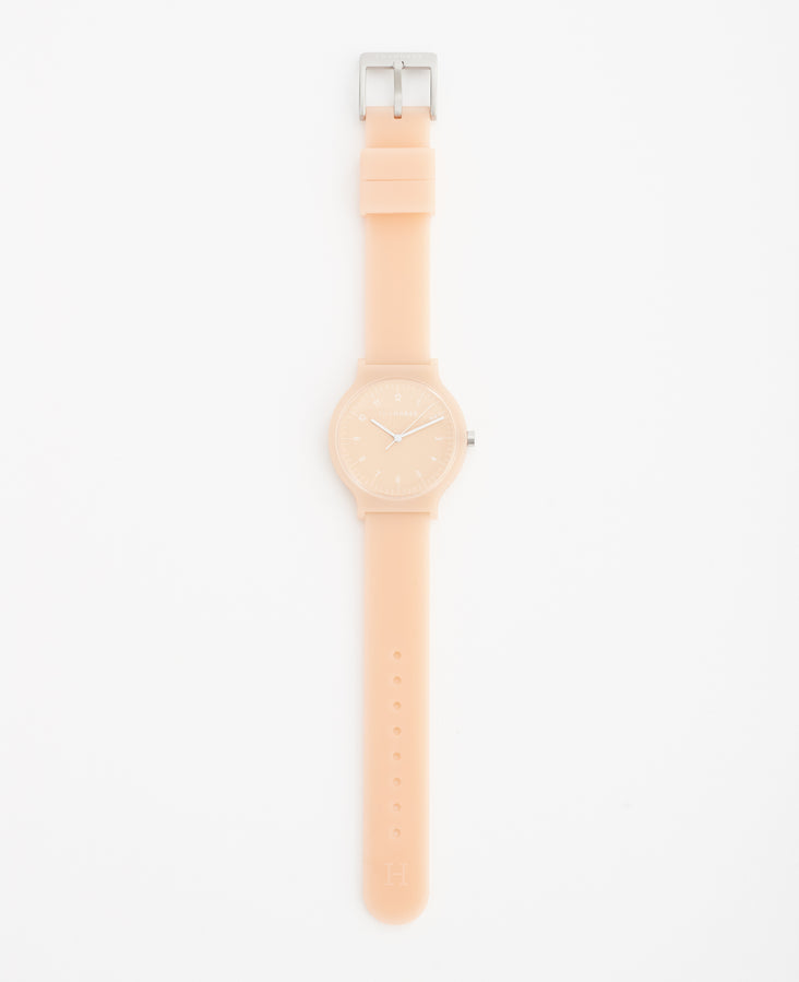 The Blockout Watch in Peach w/ Silicone Strap by The Horse®