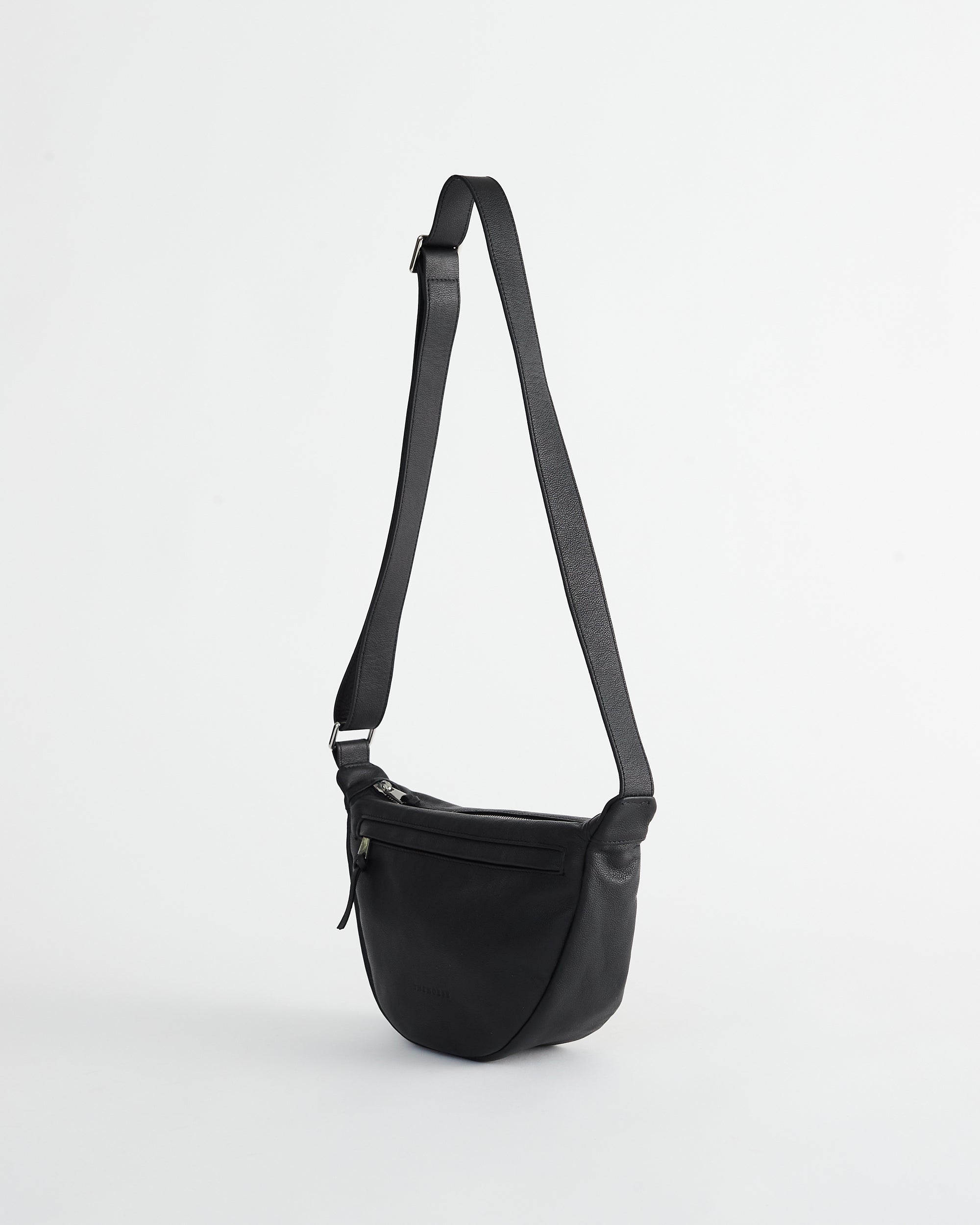 The Leather Sporty Crossbody Bag in Black The Horse