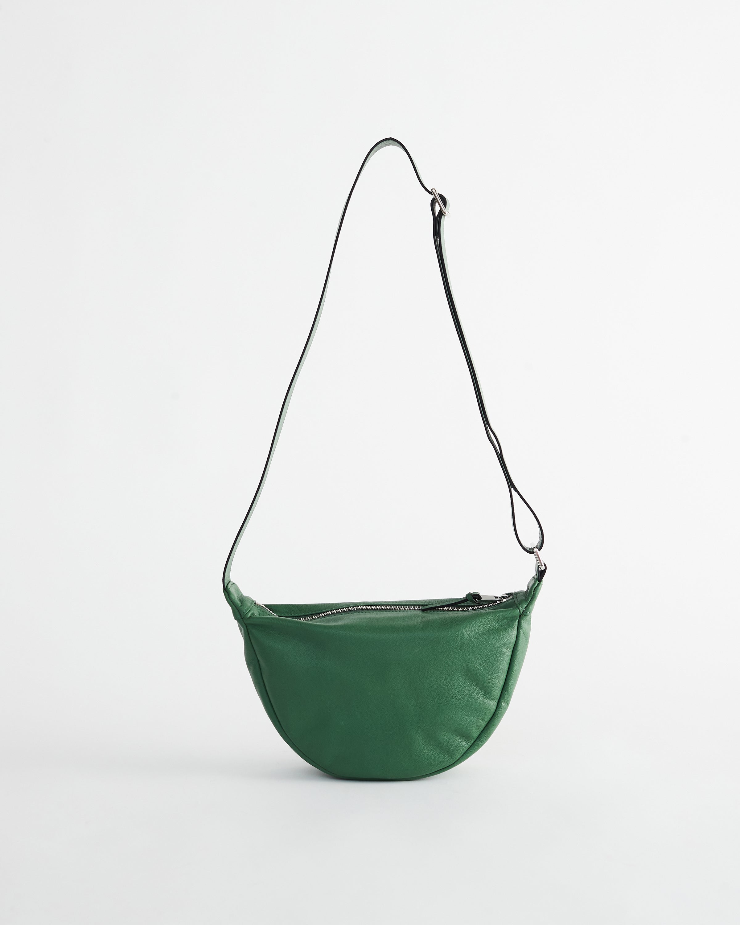 The Leather Sporty Crossbody: Forest