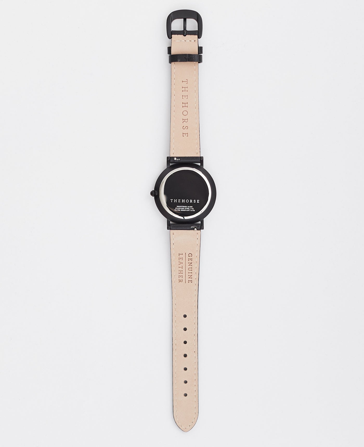 The Classic: Matte Black Case / Black Dial Rose Gold Indexing / Black Leather