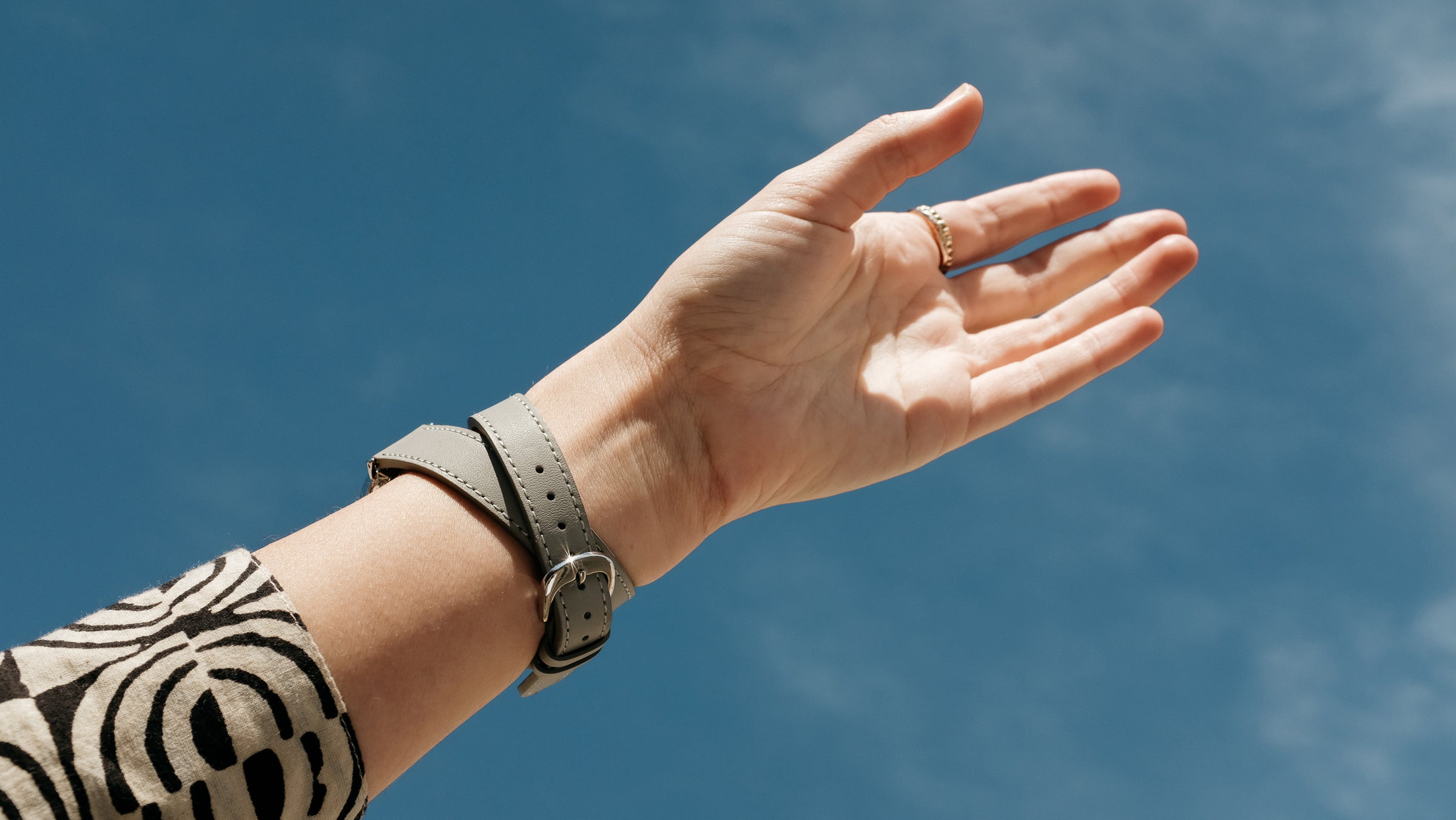 16mm Classic Watch Strap in Grey Bracelet/ Silver by The Horse