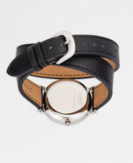 The 16mm Classic Strap: Black Bracelet/ Silver